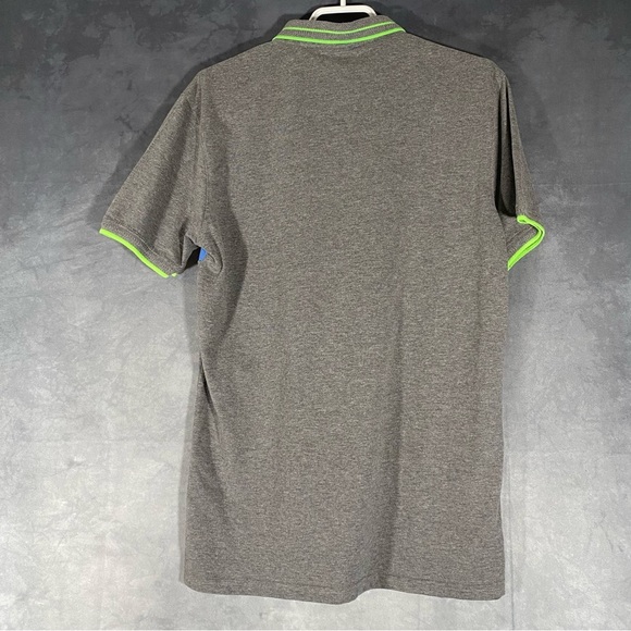 Lacoste Polo Shirt Grey Regular Fit Short Sleeve Spell out Y XXL Preppy - Picture 2 of 11